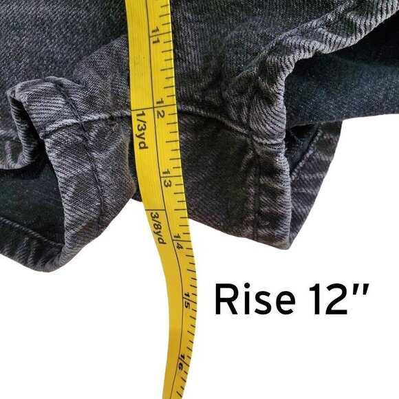 BDG Pull-On High Waisted Mom Short Black Denim Size XS - Picture 12 of 16